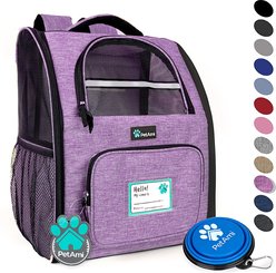 PetAmi Deluxe Backpack Dog & Cat Carrier, Heather Purple slide 2 of 8