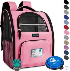 PetAmi Deluxe Backpack Dog & Cat Carrier, Pink slide 2 of 8