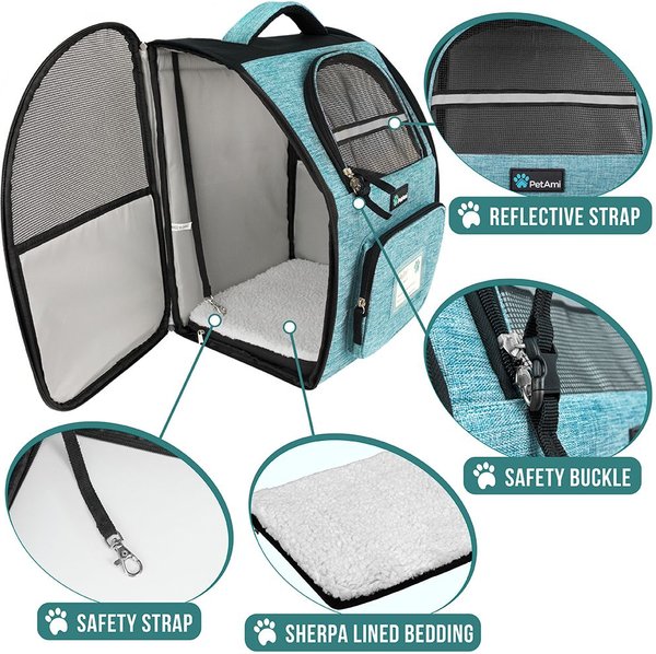 PetAmi Deluxe Backpack Dog & Cat Carrier