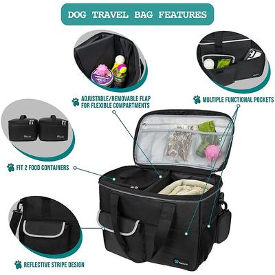 Show full view: PetAmi Dog & Cat Travel Bag, Black, Medium slide 3 of 9