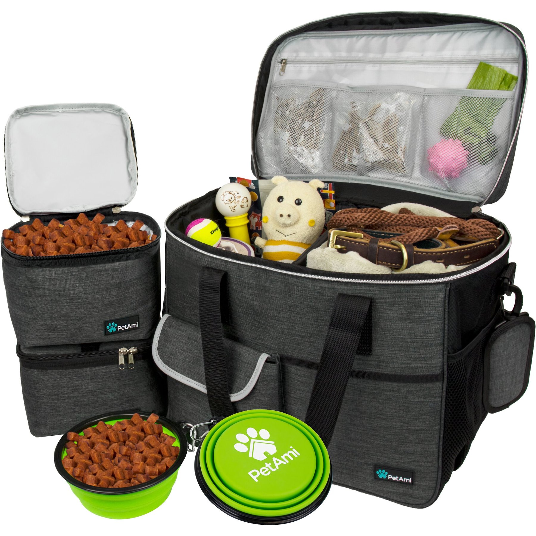 PetAmi Dog & Cat Travel Bag, Charcoal, Large