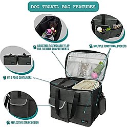 PetAmi Dog & Cat Travel Bag, Charcoal, Large slide 2 of 7
