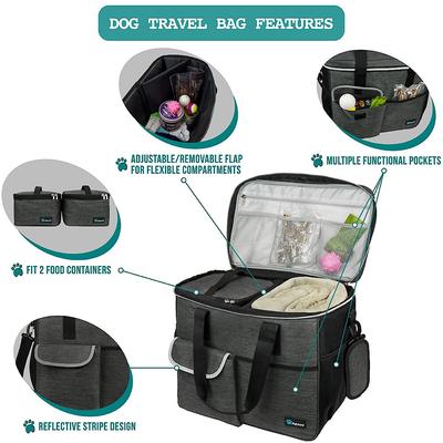 Show full view: PetAmi Dog & Cat Travel Bag, Charcoal, Large slide 2 of 8