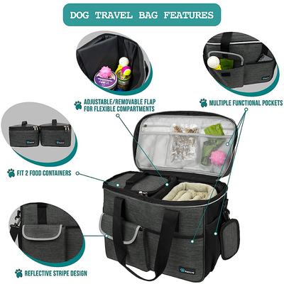 Show full view: PetAmi Dog & Cat Travel Bag, Charcoal, Medium slide 3 of 9