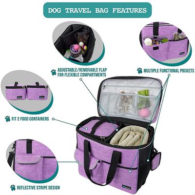 Show full view: PetAmi Dog & Cat Travel Bag, Purple, Large slide 2 of 8