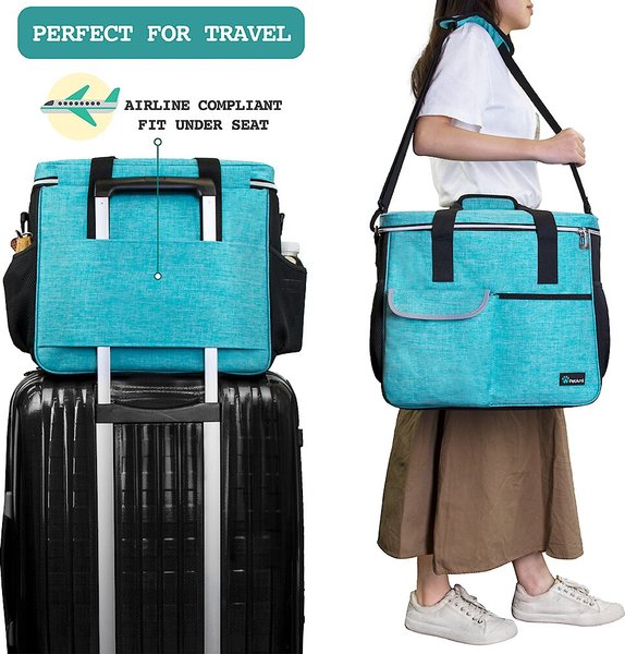 Show full view: PetAmi Dog & Cat Travel Bag, Sea Blue, Large slide 3 of 8