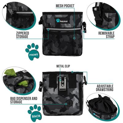 Show full view: PetAmi Dog & Cat Treat Pouch, Camo Black slide 4 of 10