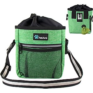 PetAmi Dog & Cat Treat Pouch, Heather Green