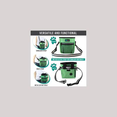 Show full view: PetAmi Dog & Cat Treat Pouch, Heather Green slide 5 of 10