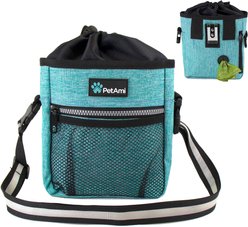 PetAmi Dog & Cat Treat Pouch, Heather Sea Blue