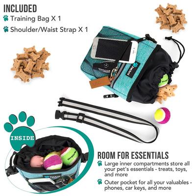 Show full view: PetAmi Dog & Cat Treat Pouch, Heather Sea Blue slide 2 of 9
