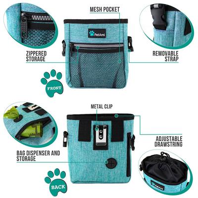 Show full view: PetAmi Dog & Cat Treat Pouch, Heather Sea Blue slide 3 of 9