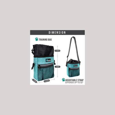 Show full view: PetAmi Dog & Cat Treat Pouch, Heather Sea Blue slide 6 of 9