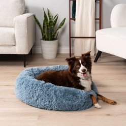 PetAmi Donut Cat & Dog Bed, Dusty Blue, Medium