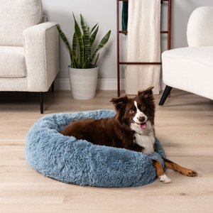 PetAmi Donut Cat & Dog Bed, Dusty Blue, Medium
