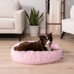 PetAmi Donut Cat & Dog Bed, Pink, Medium: 30-in
