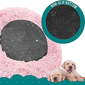 PetAmi Donut Cat & Dog Bed, Pink, Medium: 30-in