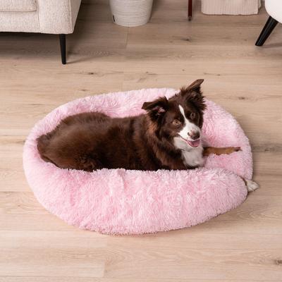 Show full view: PetAmi Donut Cat & Dog Bed, Pink, Medium: 30-in slide 3 of 10