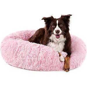 PetAmi Donut Cat & Dog Bed, Pink, Medium: 30-in