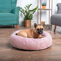 PetAmi Donut Cat & Dog Bed, Pink, Small: 23-in