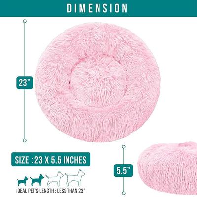 Show full view: PetAmi Donut Cat & Dog Bed, Pink, Small: 23-in slide 4 of 10