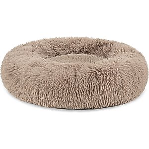 PetAmi Donut Cat & Dog Bed, Taupe, Medium