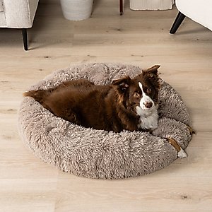 PetAmi Donut Cat & Dog Bed, Taupe, Medium