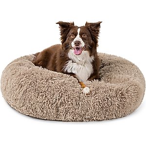 PetAmi Donut Cat & Dog Bed, Taupe, Medium