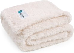 PetAmi Fluffy Fleece Cat & Dog Throw Blanket, Beige, Medium 