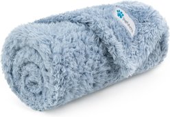 PetAmi Fluffy Fleece Cat & Dog Throw Blanket, Blue, Small 