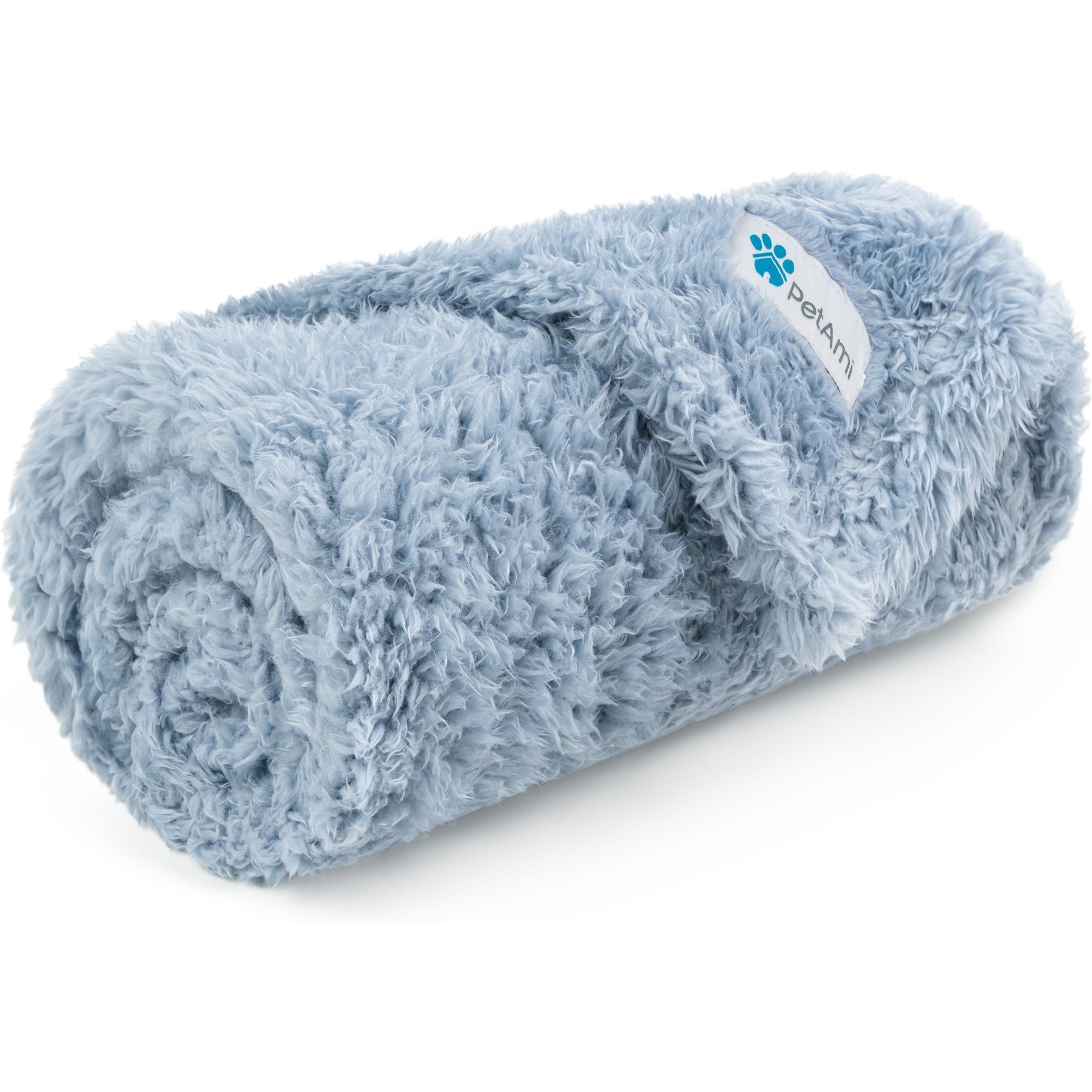 PetAmi Fluffy Fleece Cat & Dog Throw Blanket, Blue, Small