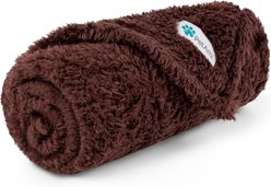 PetAmi Fluffy Fleece Cat & Dog Throw Blanket, Brown, Small 