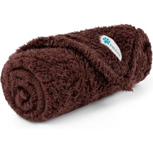 PetAmi Fluffy Fleece Cat & Dog Throw Blanket, Brown, Small 