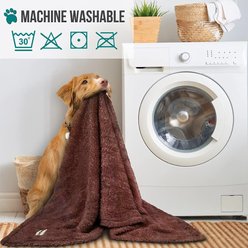PetAmi Fluffy Fleece Cat & Dog Throw Blanket, Brown, Small slide 2 of 7