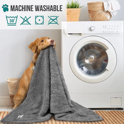 PetAmi Fluffy Fleece Cat & Dog Throw Blanket, Gray, Large  slide 2 of 7