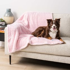 PetAmi Fluffy Fleece Cat & Dog Throw Blanket, Pink, Large 