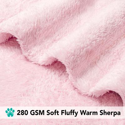 Show full view: PetAmi Fluffy Fleece Cat & Dog Throw Blanket, Pink, Large  slide 5 of 10