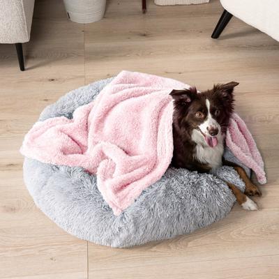 Show full view: PetAmi Fluffy Fleece Cat & Dog Throw Blanket, Pink, Small  slide 3 of 10