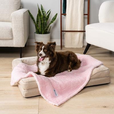 Show full view: PetAmi Fluffy Fleece Cat & Dog Throw Blanket, Pink, Small  slide 4 of 10