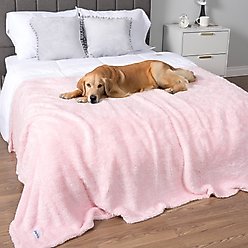 PetAmi Fluffy Fleece Cat & Dog Throw Blanket, Pink, X-Large 