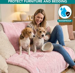 PetAmi Fluffy Waterproof Cat & Dog Blanket, Pink, Small slide 2 of 8