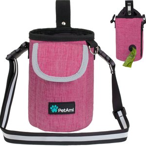 PetAmi Front Pocket Dog & Cat Treat Pouch, Pink