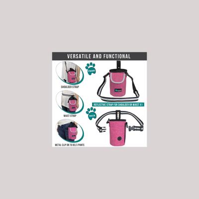 Show full view: PetAmi Front Pocket Dog & Cat Treat Pouch, Pink slide 5 of 9