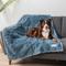 Show in main carousel: PetAmi Furry Faux Fur Waterproof Cat & Dog Blanket, Dusty Blue, X-Large  slide 3 of 10