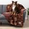 Show in main carousel: PetAmi Furry Faux Fur Waterproof Cat & Dog Blanket, Tie-Dye Brown, Medium  slide 2 of 9