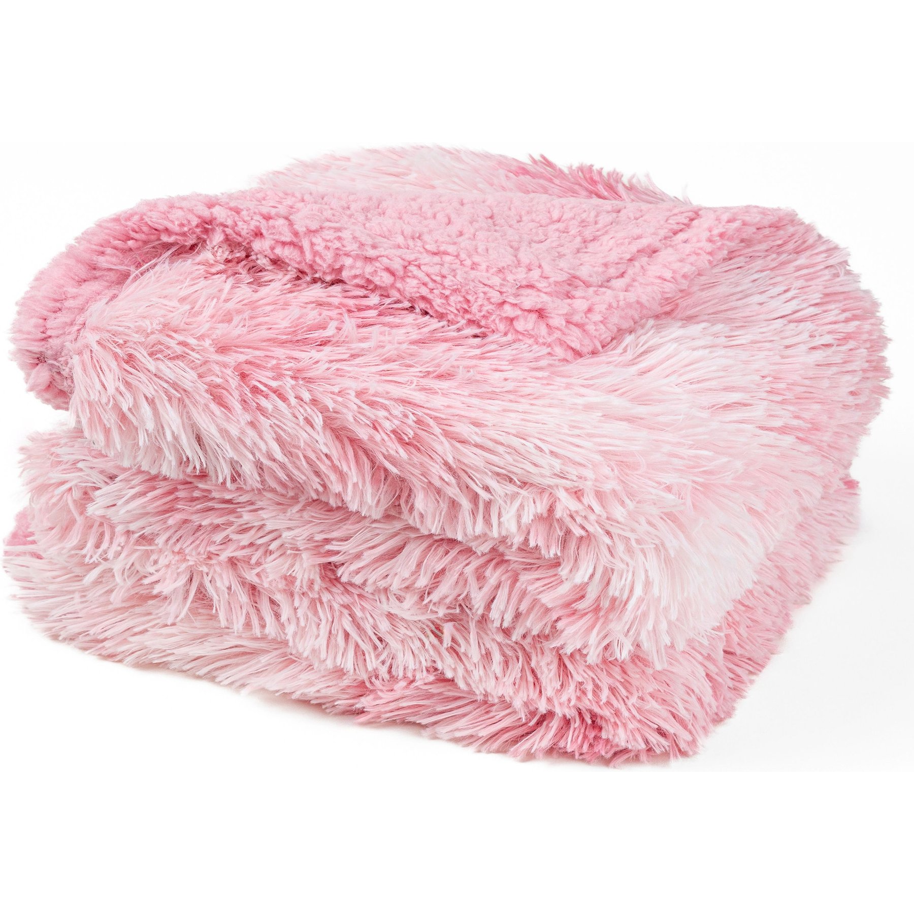 PetAmi Furry Faux Fur Waterproof Cat & Dog Blanket, Tie-Dye Pink, Medium