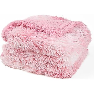 PetAmi Furry Faux Fur Waterproof Cat & Dog Blanket, Tie-Dye Pink, Medium 