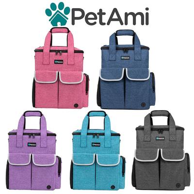 Show full view: PetAmi Pet Supplies Organizer Tote Dog & Cat Travel Bag, Charcoal slide 8 of 9