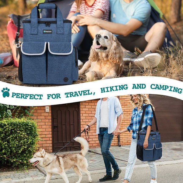 Show full view: PetAmi Pet Supplies Organizer Tote Dog & Cat Travel Bag, Heather Navy slide 6 of 8