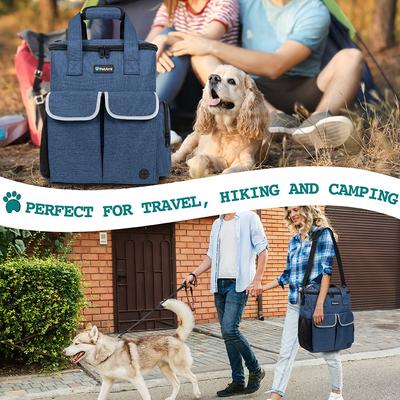 Show full view: PetAmi Pet Supplies Organizer Tote Dog & Cat Travel Bag, Heather Navy slide 7 of 9